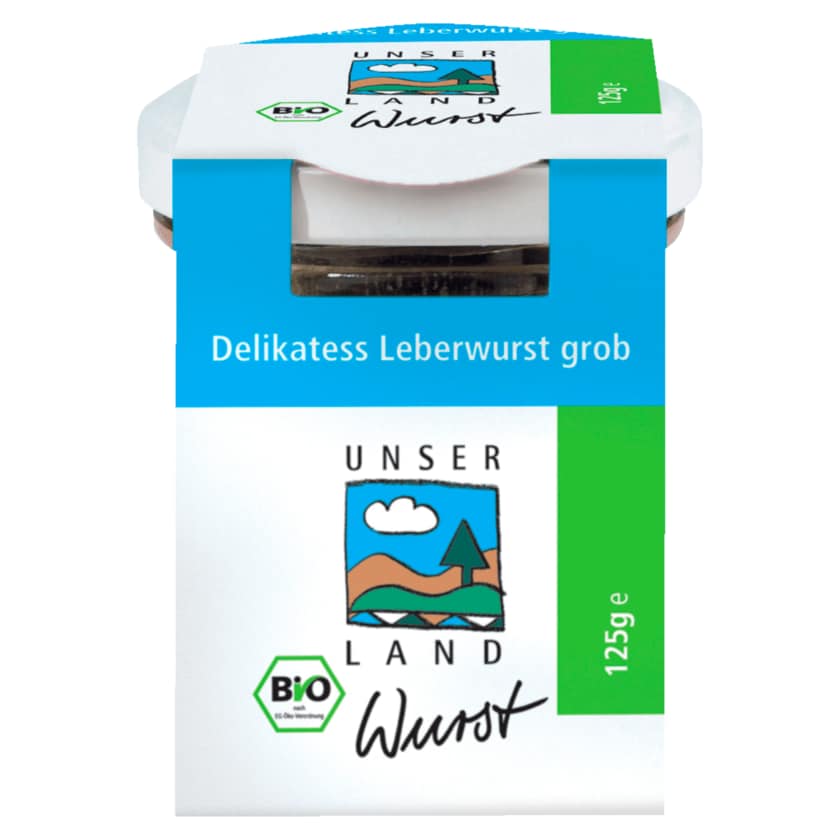 Unser Land Bio Delikatess Leberwurst grob 125g